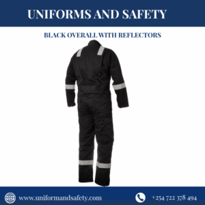 Black Overall With Reflectors