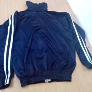 School Tracksuits Navy Blue White Stripes