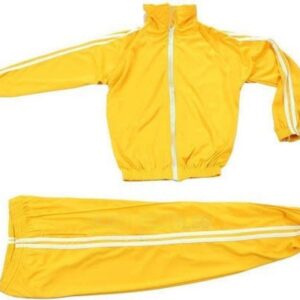 School Tracksuits Yellow White Stripes