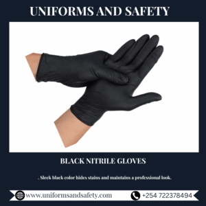 BLACK NITRILE GLOVES