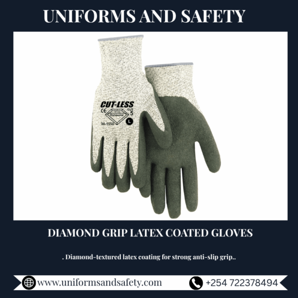 Hand Protection Diamond DIAMOND GRIP LATEX CAOTED GLOVES - Uniforms & Safety