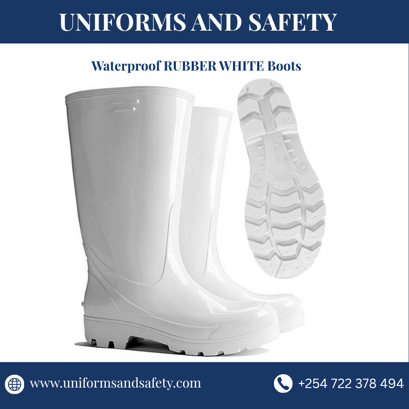 Waterproof RUBBER WHITE Boots
