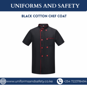 BLACK COTTON CHEF COAT