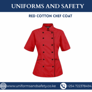 RED COTTON CHEF COAT